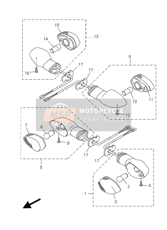 Yamaha YBR125ED 2012 Lumière clignotante pour un 2012 Yamaha YBR125ED