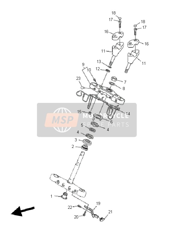 Yamaha XVS950A 2011 Steering for a 2011 Yamaha XVS950A