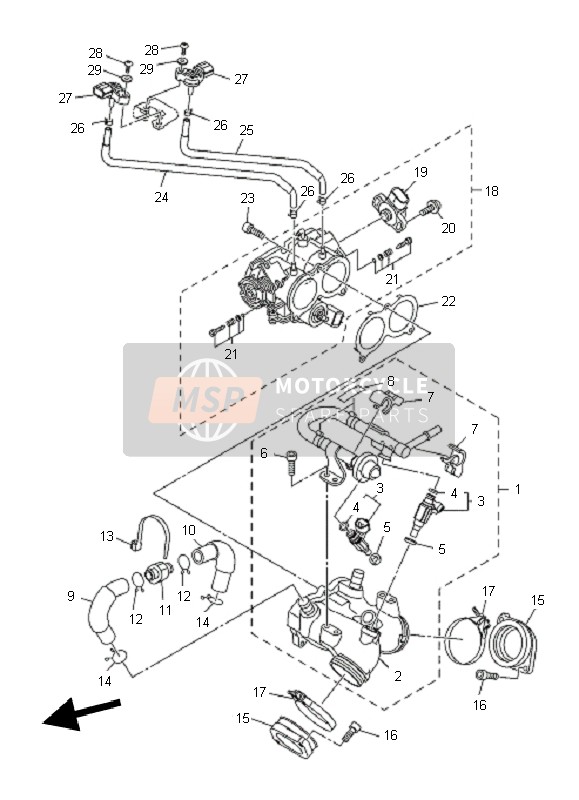 3D8138951000, Hose,  Air, Yamaha, 0