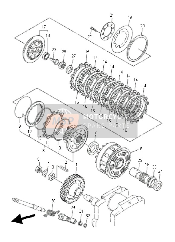 Yamaha XVS1300A 2011 Clutch for a 2011 Yamaha XVS1300A