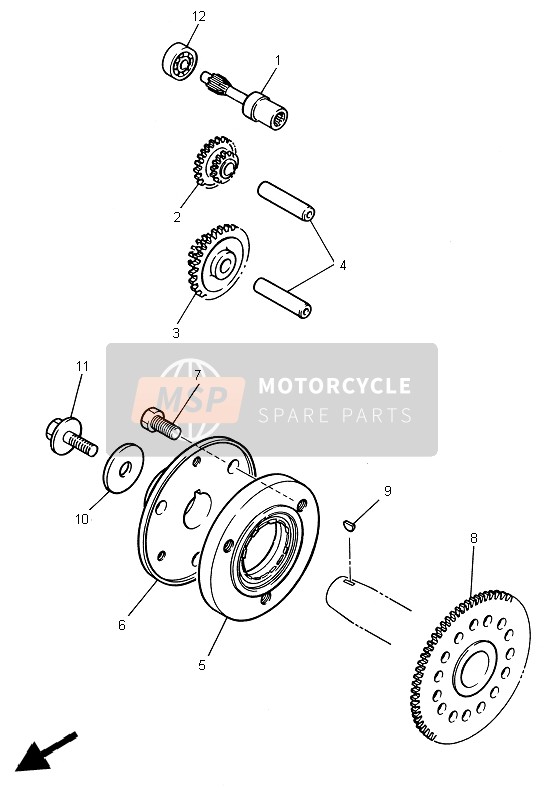 Yamaha YZF600R THUNDERCAT 1999 Starter Clutch for a 1999 Yamaha YZF600R THUNDERCAT