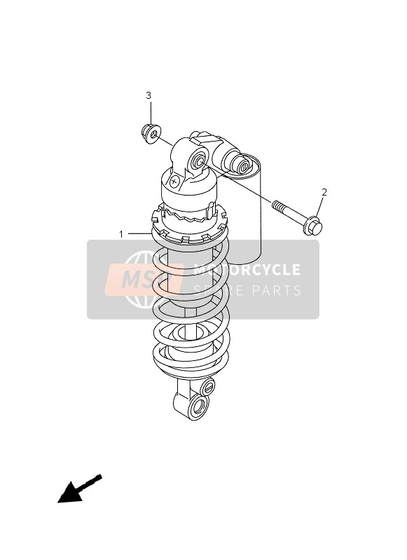 Yamaha YZF-R1 1999 Suspension arrière pour un 1999 Yamaha YZF-R1