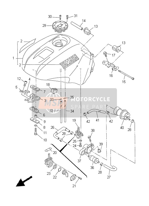 Yamaha YZF-R1 1999 TANK für ein 1999 Yamaha YZF-R1