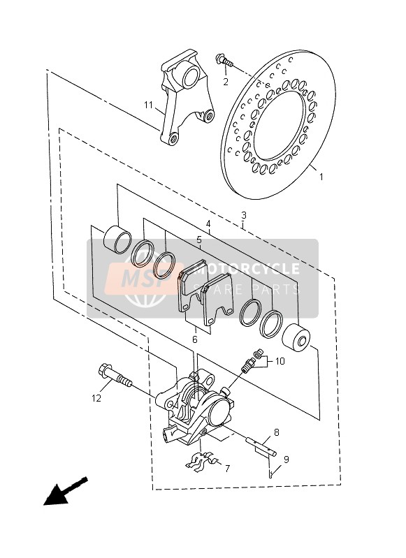 Yamaha YZF-R1 1999 BREMSSATTEL HINTEN für ein 1999 Yamaha YZF-R1