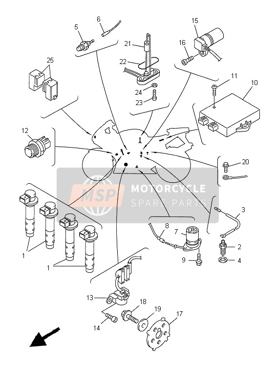 Yamaha YZF-R6 1999 Electrical 1 for a 1999 Yamaha YZF-R6