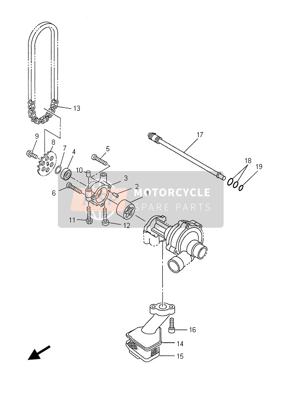 4XV133550000, Sprocket, Aangedreven, Yamaha, 1