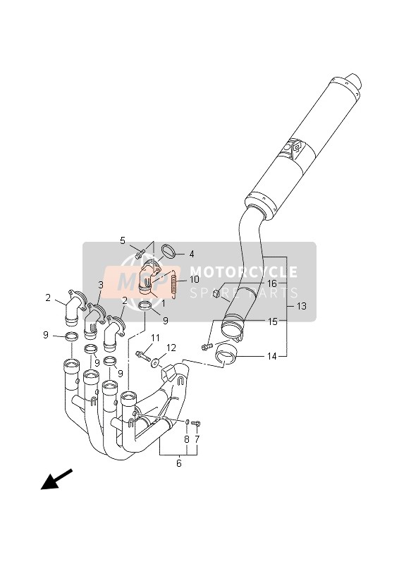 Yamaha YZF-R7 1999 ABGAS für ein 1999 Yamaha YZF-R7