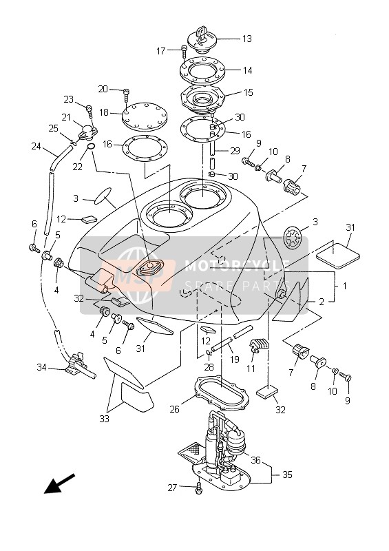 5FL241810000, Tampone Di Posizionamento 1, Yamaha, 0