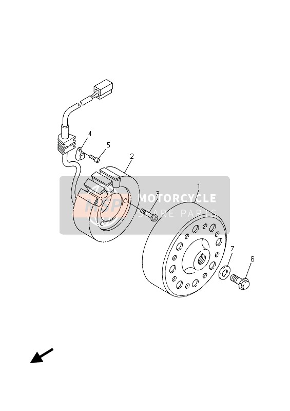Yamaha YZF-R7 1999 Generator for a 1999 Yamaha YZF-R7