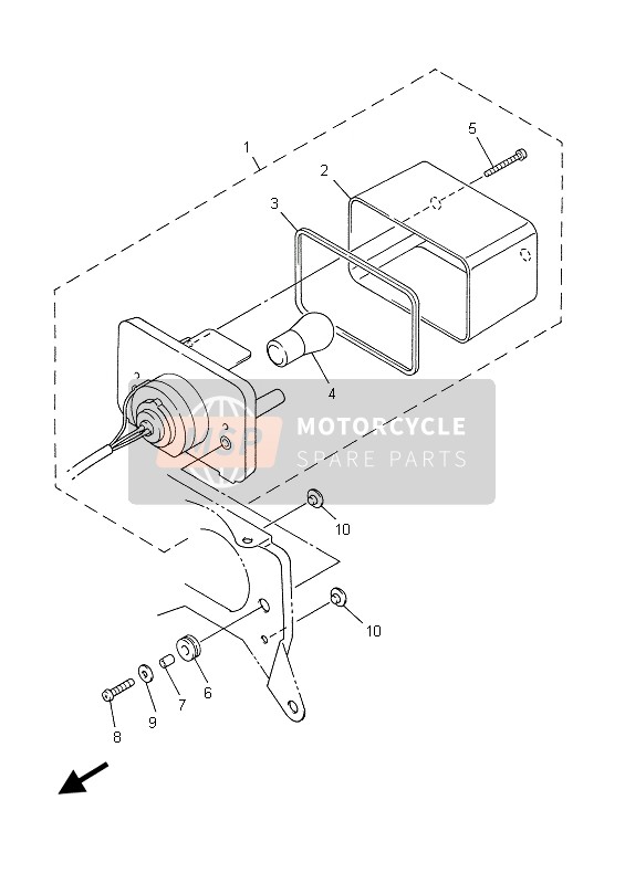 5FL847100000, Taillight Unit Assy, Yamaha, 5