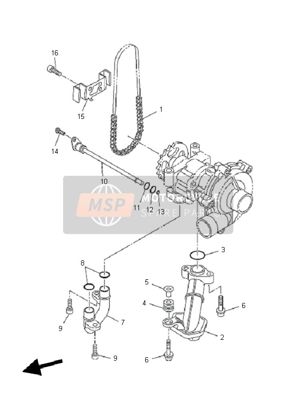 Yamaha YZF-R1 2011 Bomba de aceite para un 2011 Yamaha YZF-R1