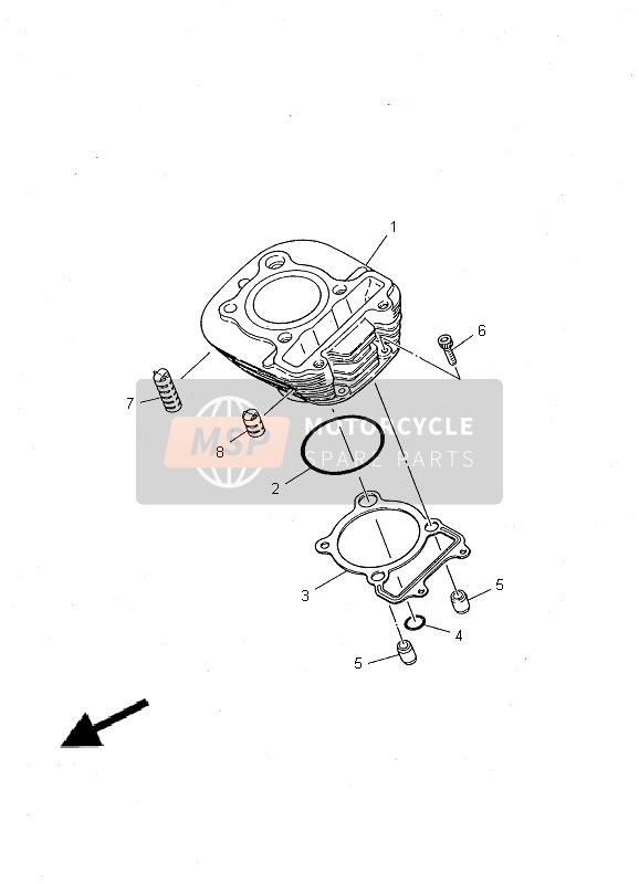 Yamaha SR125 2000 Cylinder for a 2000 Yamaha SR125