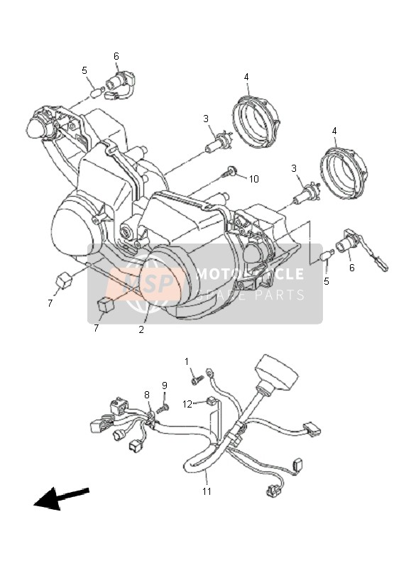 Yamaha YZF-R1 2011 SCHEINWERFER für ein 2011 Yamaha YZF-R1