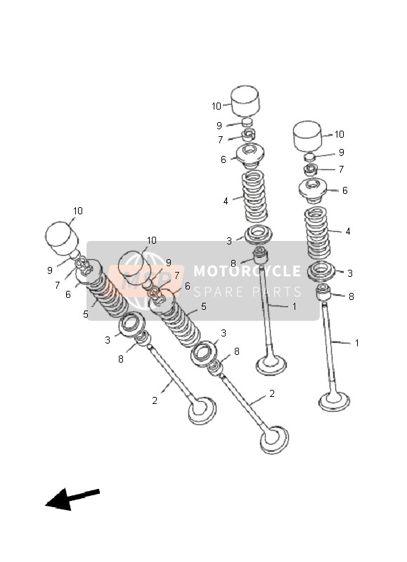 Yamaha YZF-R6 2011 Valve for a 2011 Yamaha YZF-R6