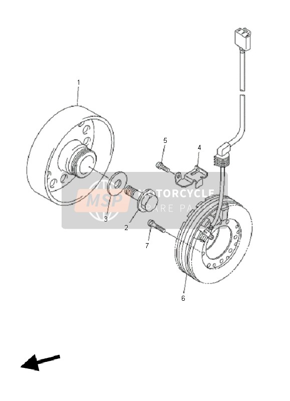 Yamaha YZF-R6 2011 Generator for a 2011 Yamaha YZF-R6