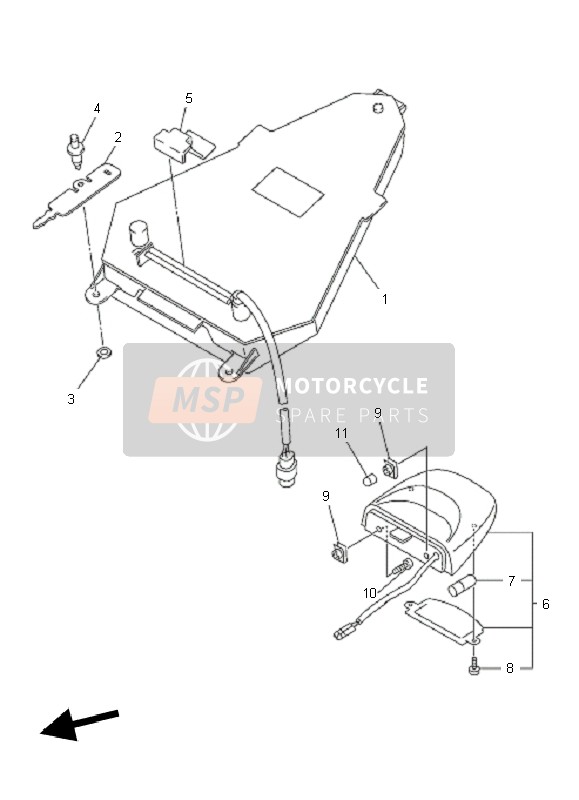 Yamaha YZF-R6 2011 Fanale Posteriore per un 2011 Yamaha YZF-R6