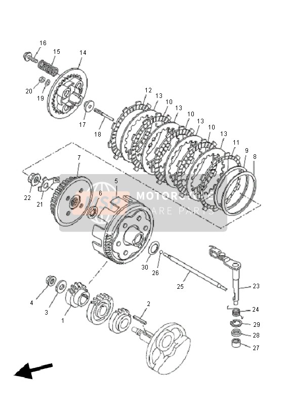 Yamaha YZF-R125 2011 Embrayage pour un 2011 Yamaha YZF-R125