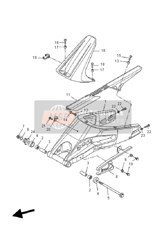 Yamaha YZF-R125 2011 Rear Arm for a 2011 Yamaha YZF-R125