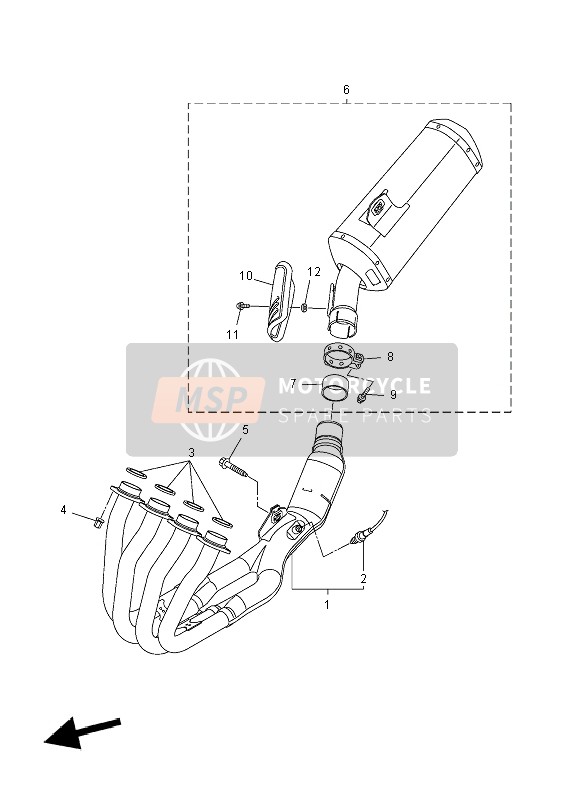 39P147101000, Muffler Assy 1, Yamaha, 0