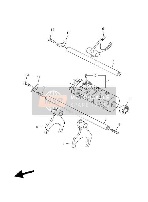 Yamaha FZ8-N 2012 Shift Cam & Fork for a 2012 Yamaha FZ8-N