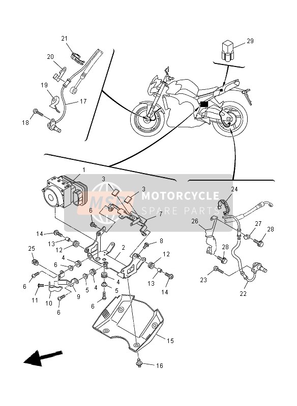 Yamaha FZ8-NA 2012 Électrique 3 pour un 2012 Yamaha FZ8-NA