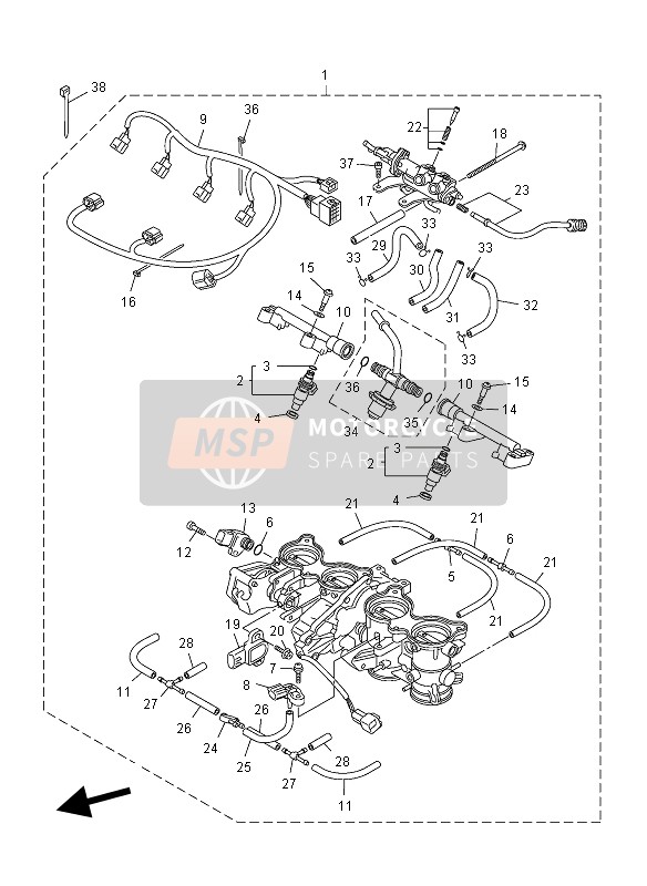 Yamaha FZ8-S 2012 Intake 2 for a 2012 Yamaha FZ8-S