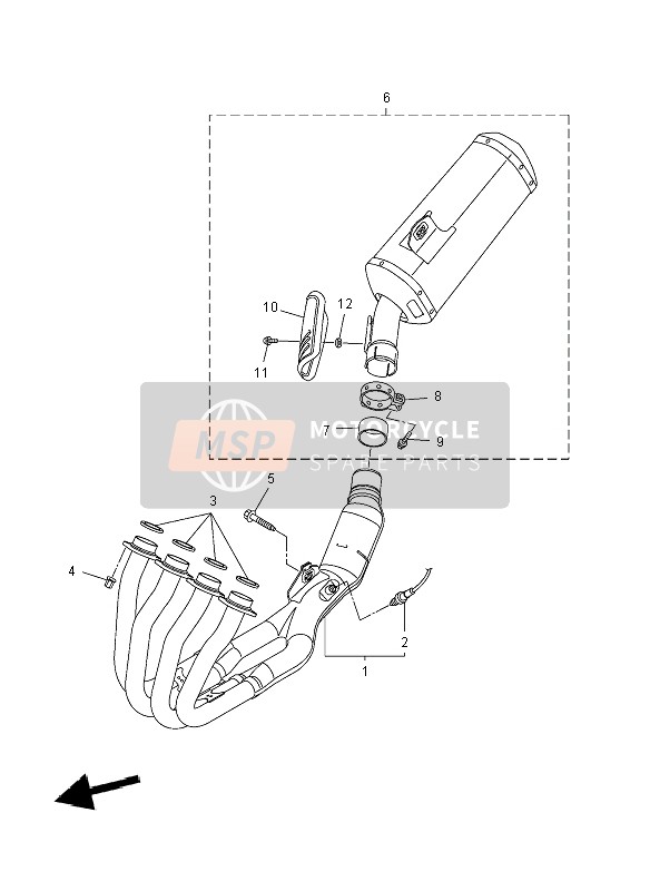 Yamaha FZ8-S 2012 Échappement pour un 2012 Yamaha FZ8-S