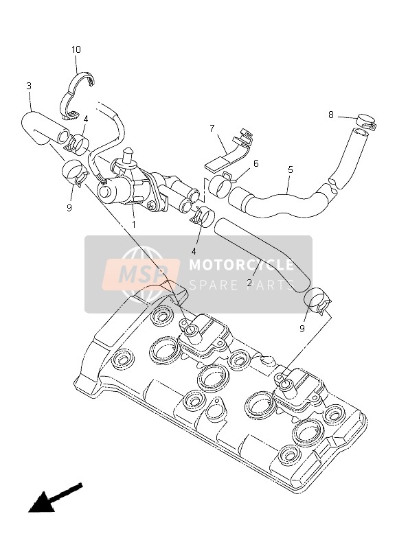 Yamaha FZ8-SA 2012 Système d'induction d'air pour un 2012 Yamaha FZ8-SA