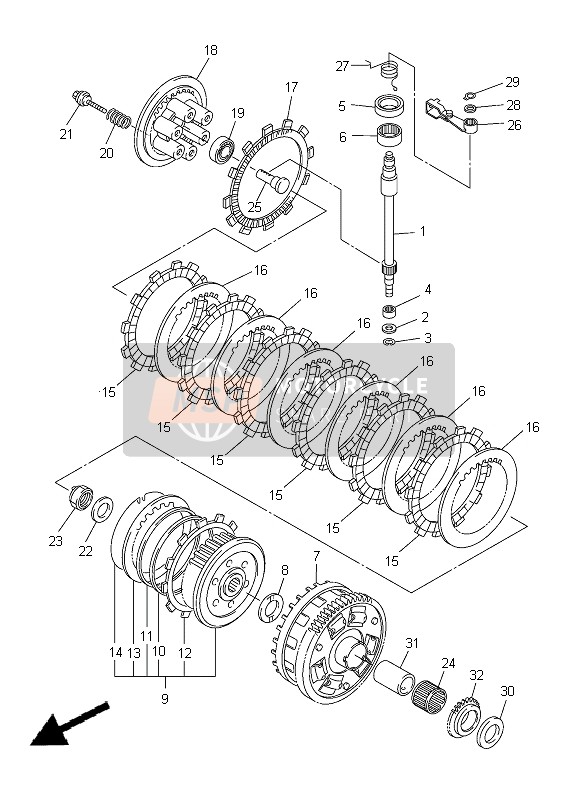 Yamaha FZ8-SA 2012 Embrague para un 2012 Yamaha FZ8-SA