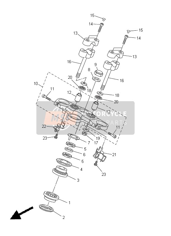 Yamaha FZ8-SA 2012 Steering for a 2012 Yamaha FZ8-SA