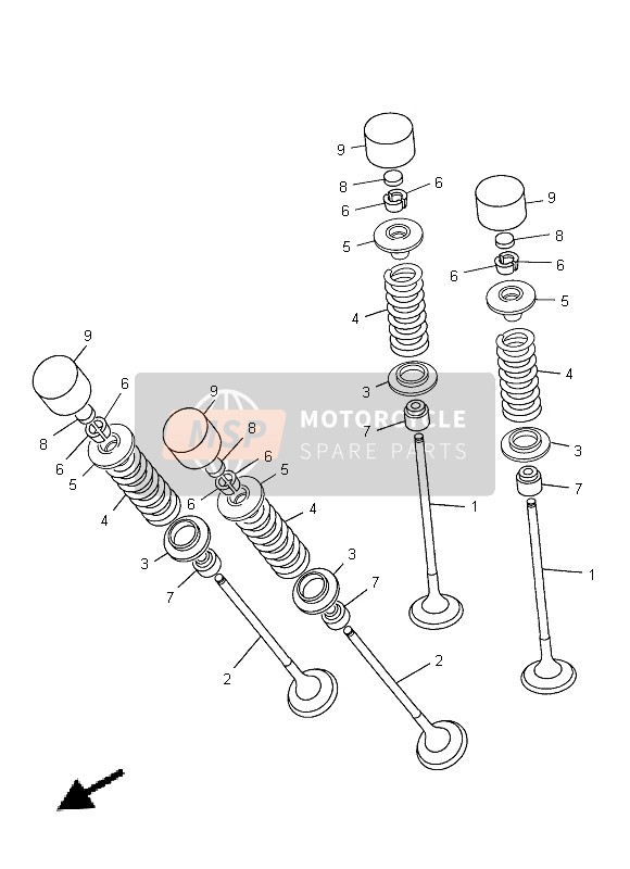 Yamaha FZ8-N 2013 Válvula para un 2013 Yamaha FZ8-N