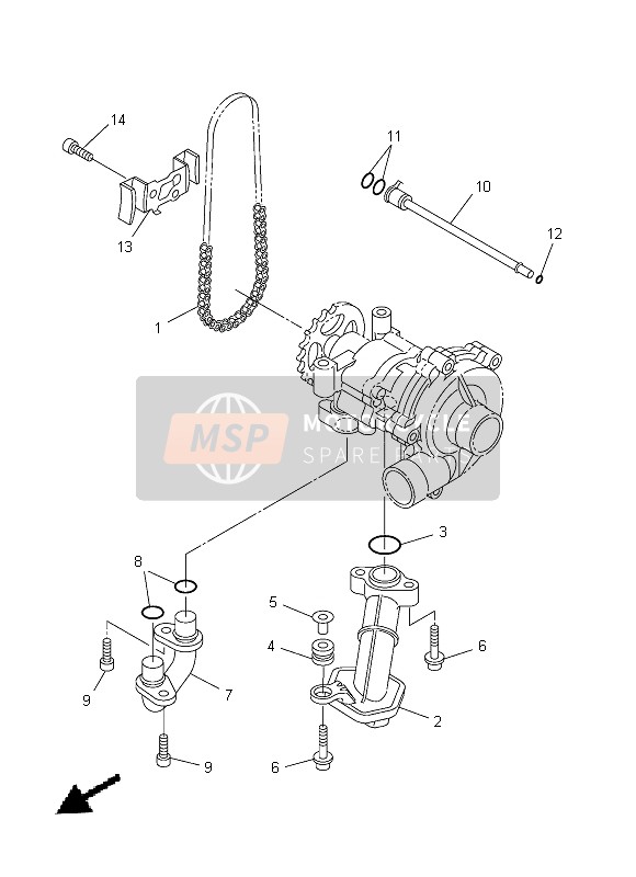 Yamaha FZ8-N 2013 La pompe à huile pour un 2013 Yamaha FZ8-N