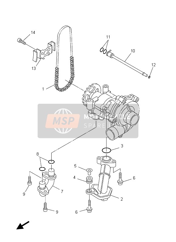 Yamaha FZ8-S 2013 La pompe à huile pour un 2013 Yamaha FZ8-S