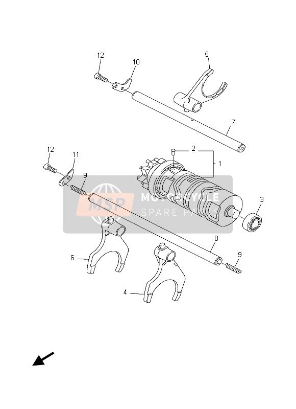 Yamaha FZ8-S 2013 Shift Cam & Fork for a 2013 Yamaha FZ8-S