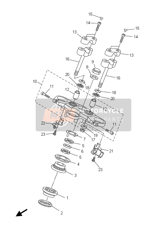 Yamaha FZ8-S 2013 Steering for a 2013 Yamaha FZ8-S