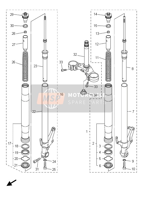2D1231360000, Tube, Outer (Right), Yamaha, 1