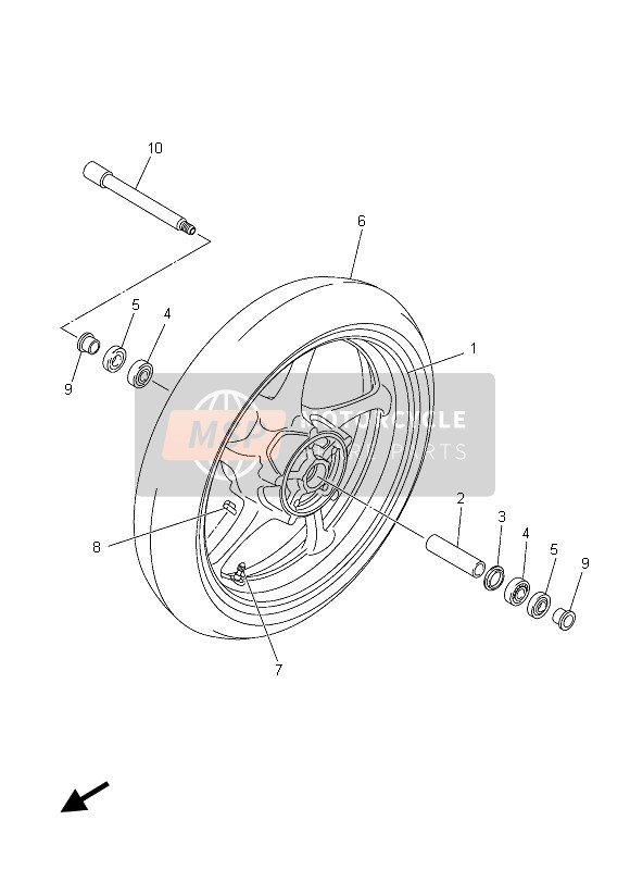 Yamaha FZ8-S 2013 Roue avant pour un 2013 Yamaha FZ8-S