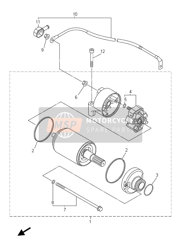 Yamaha FZ8-S 2013 Starting Motor 4 for a 2013 Yamaha FZ8-S