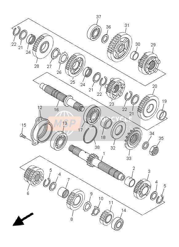 Yamaha XJ6F 2013 Transmission pour un 2013 Yamaha XJ6F