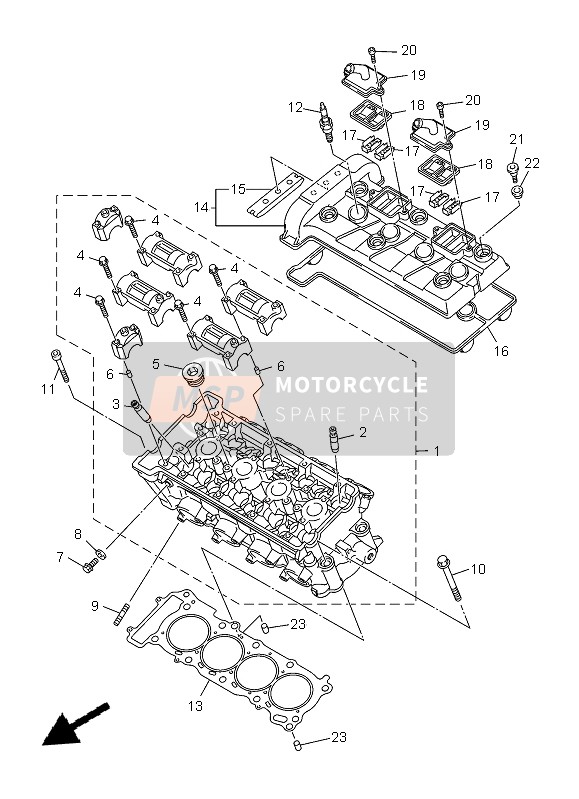 Yamaha XJ6FA 2013 Culasse pour un 2013 Yamaha XJ6FA