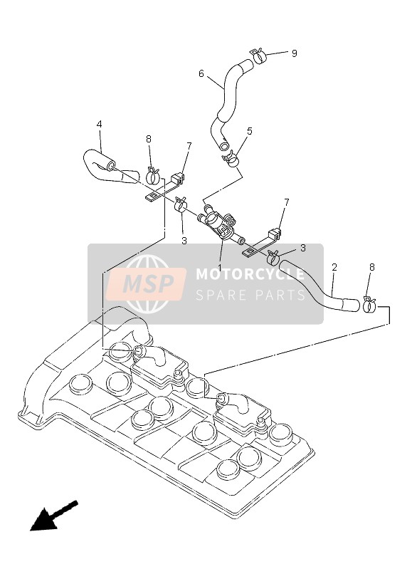 Yamaha XJ6FA 2013 Luchtinlaatsysteem voor een 2013 Yamaha XJ6FA