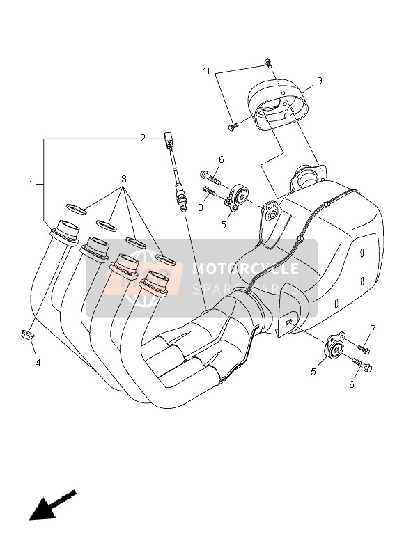 Yamaha XJ6FA 2013 Exhaust for a 2013 Yamaha XJ6FA