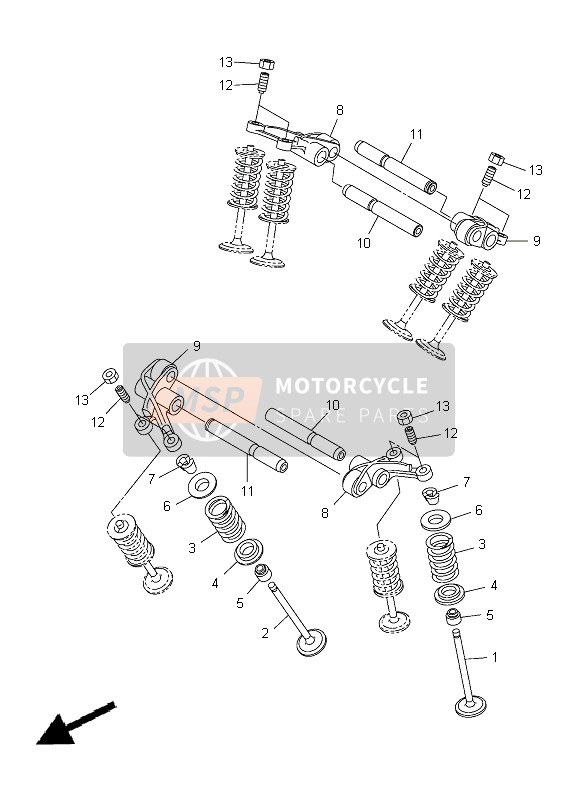 Yamaha XVS950A 2012 Valvola per un 2012 Yamaha XVS950A