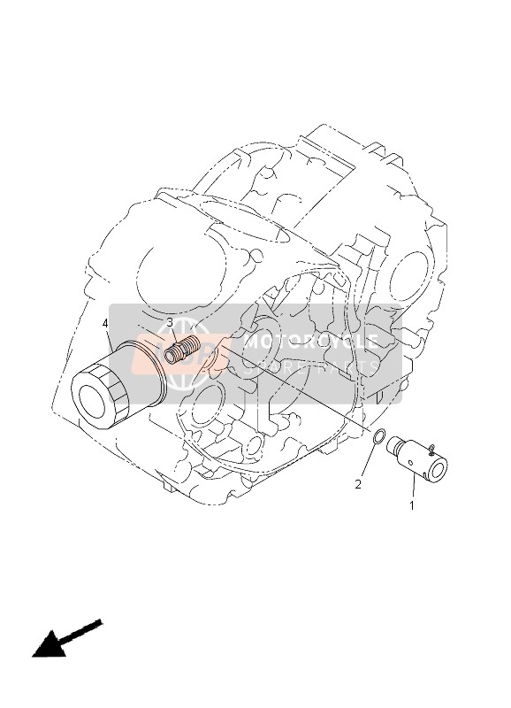 Yamaha XVS950A 2012 Oliefilter voor een 2012 Yamaha XVS950A