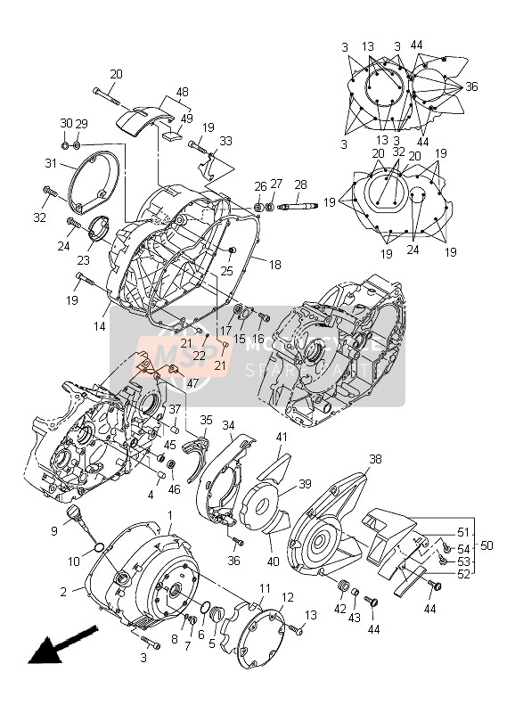 Yamaha XVS950A 2012 Couvercle de carter 1 pour un 2012 Yamaha XVS950A