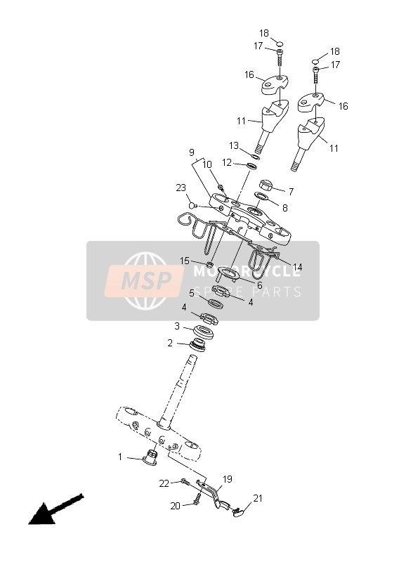 Yamaha XVS950A 2012 Timone per un 2012 Yamaha XVS950A