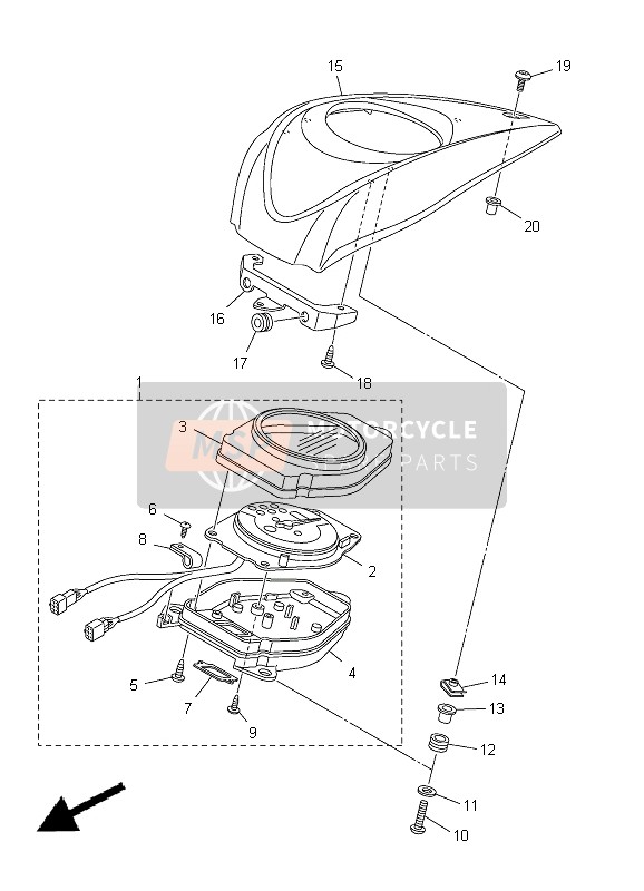 5S7835006000, Geschwindigkeitsmesser, Yamaha, 0