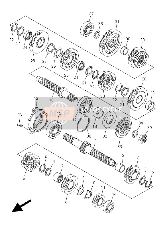 Yamaha XJ6FA 2013 Transmission for a 2013 Yamaha XJ6FA