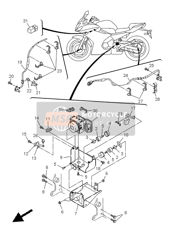 36B2175T0000, Bracket 1, Yamaha, 1