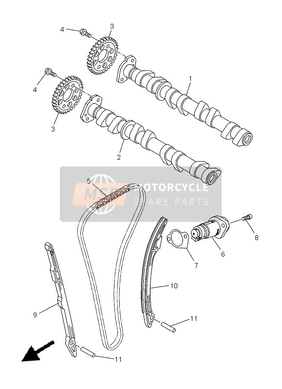 Yamaha XJ6N 2013 Albero A Camme & Catena per un 2013 Yamaha XJ6N